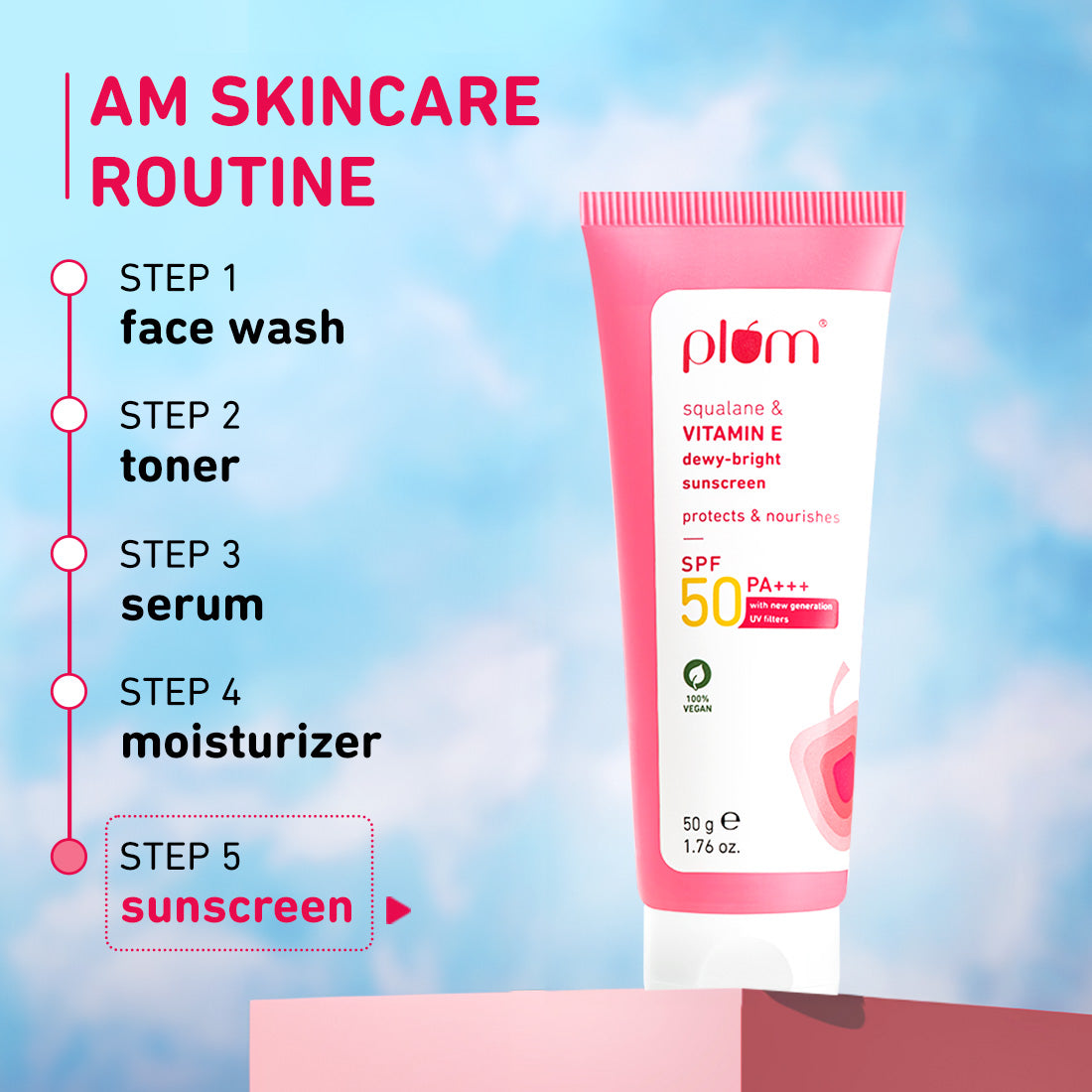 Squalane Vitamin E SPF 50 Dewy Sunscreen Squalane Vitamin E SPF 50 Dewy Sunscreen