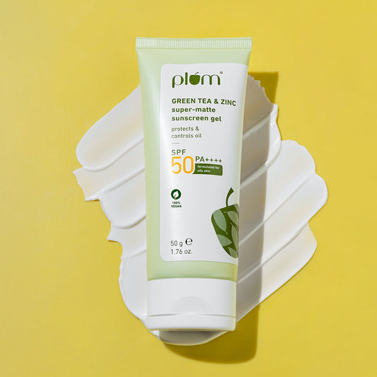 Green Tea Zinc Matte Sunscreen Gel for Oily Skin