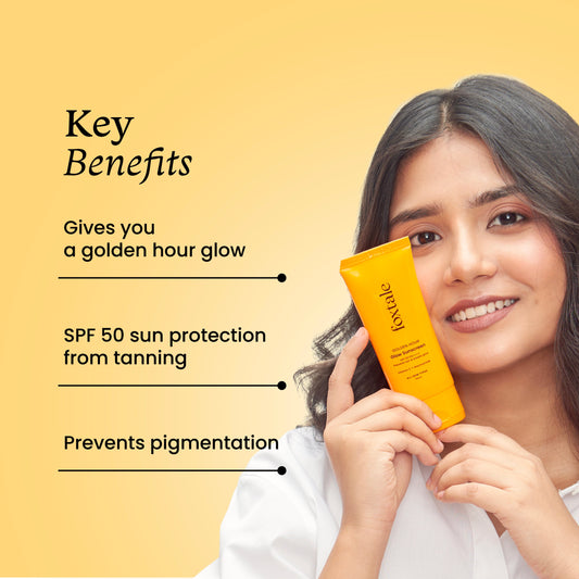 SPF 50 গ্লো সানস্ক্রিন - উজ্জ্বল ও সুরক্ষিত