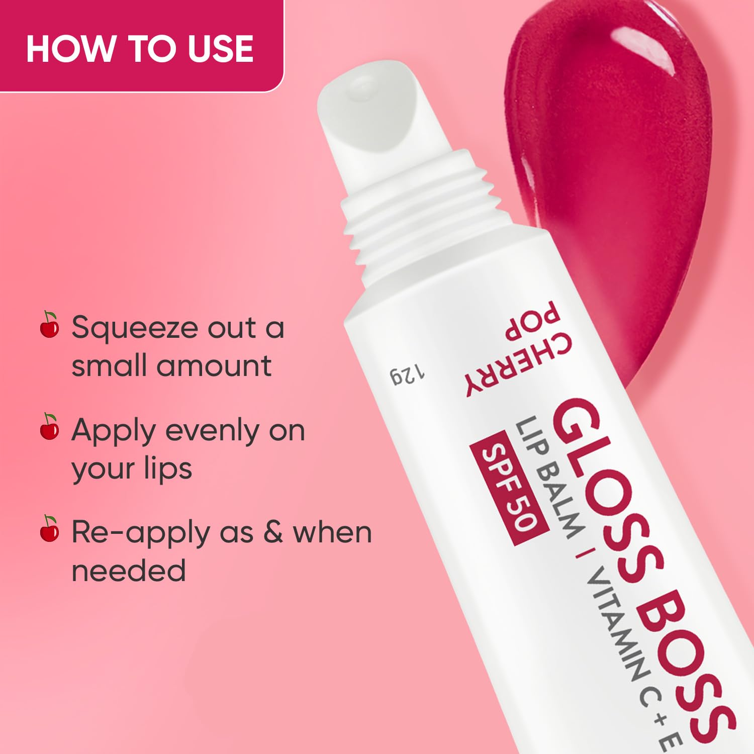 Cherry Lip Balm SPF 50 Hydrating & Tinted Cherry Lip Balm SPF 50 Hydrating & Tinted