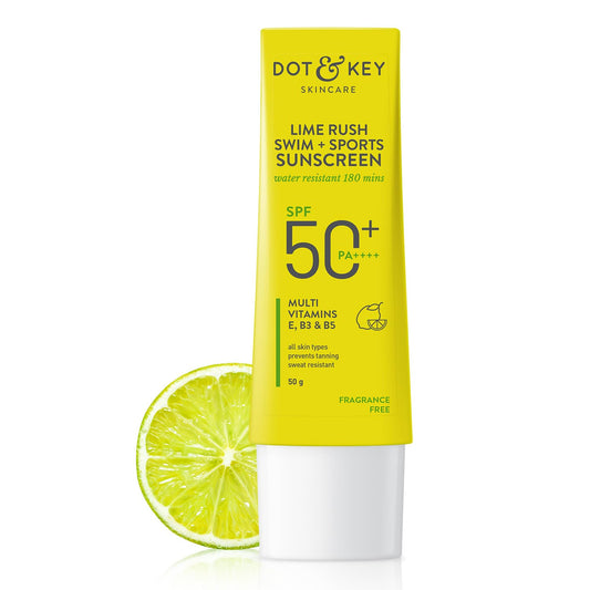 লাইম রাশ সাঁতার + স্পোর্টস সানস্ক্রিন SPF 50