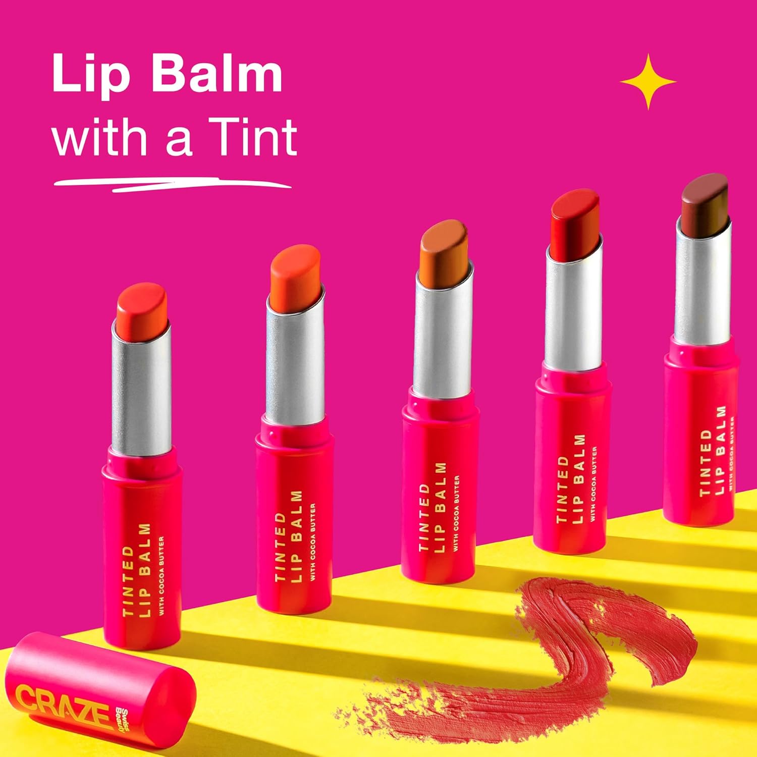 Craze Tinted Lip Balm with Cocoa Butter Craze Tinted Lip Balm with Cocoa Butter