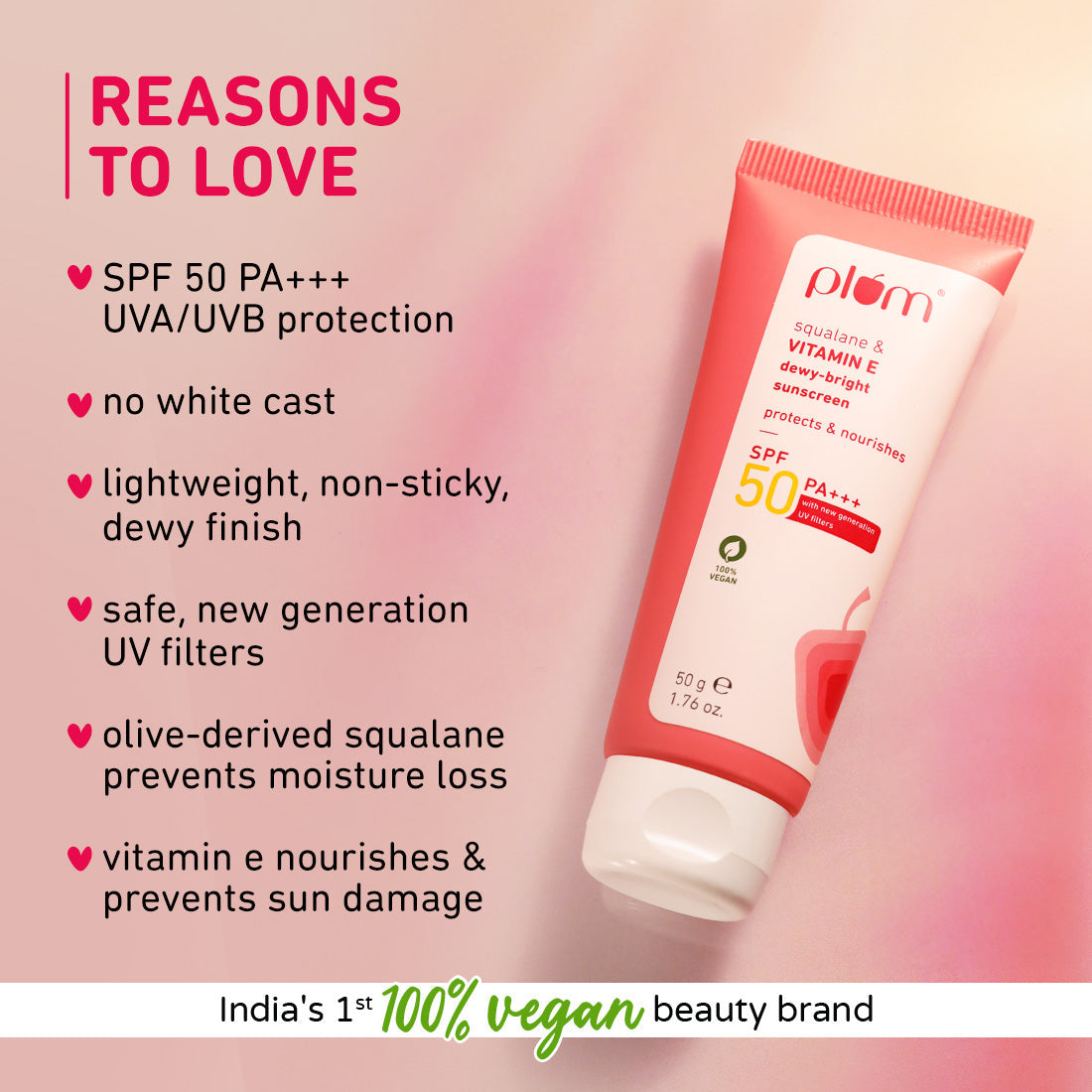 Squalane Vitamin E SPF 50 Dewy Sunscreen