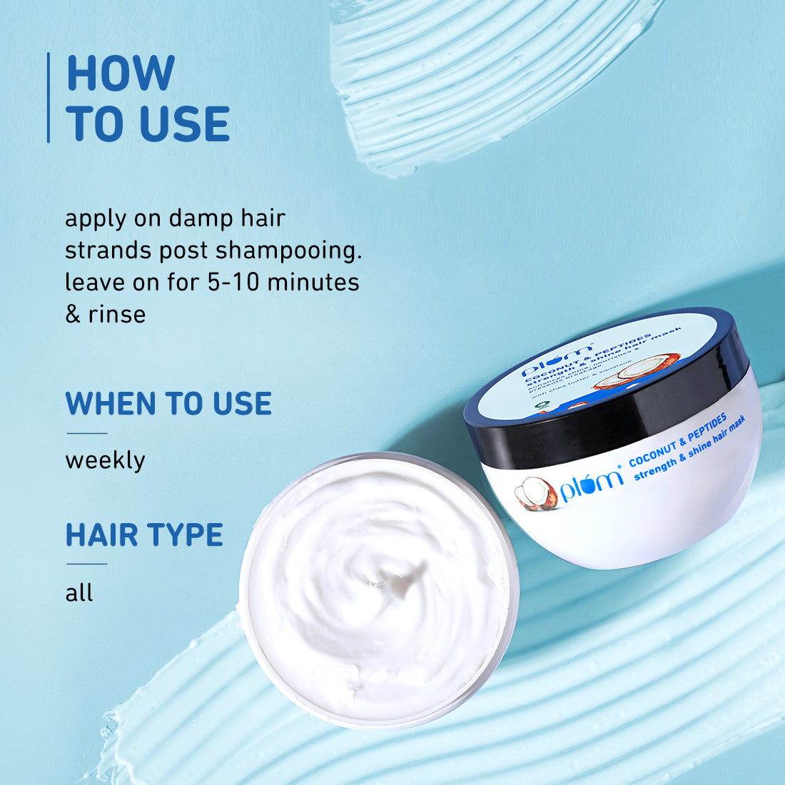 Coconut Hair Mask with Peptides for Shine