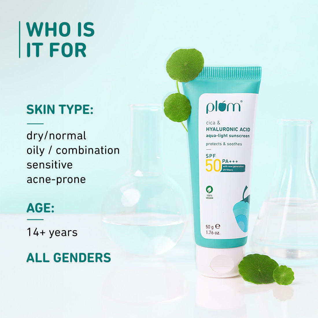 SPF 50 Sunscreen with Cica & Hyaluronic Acid
