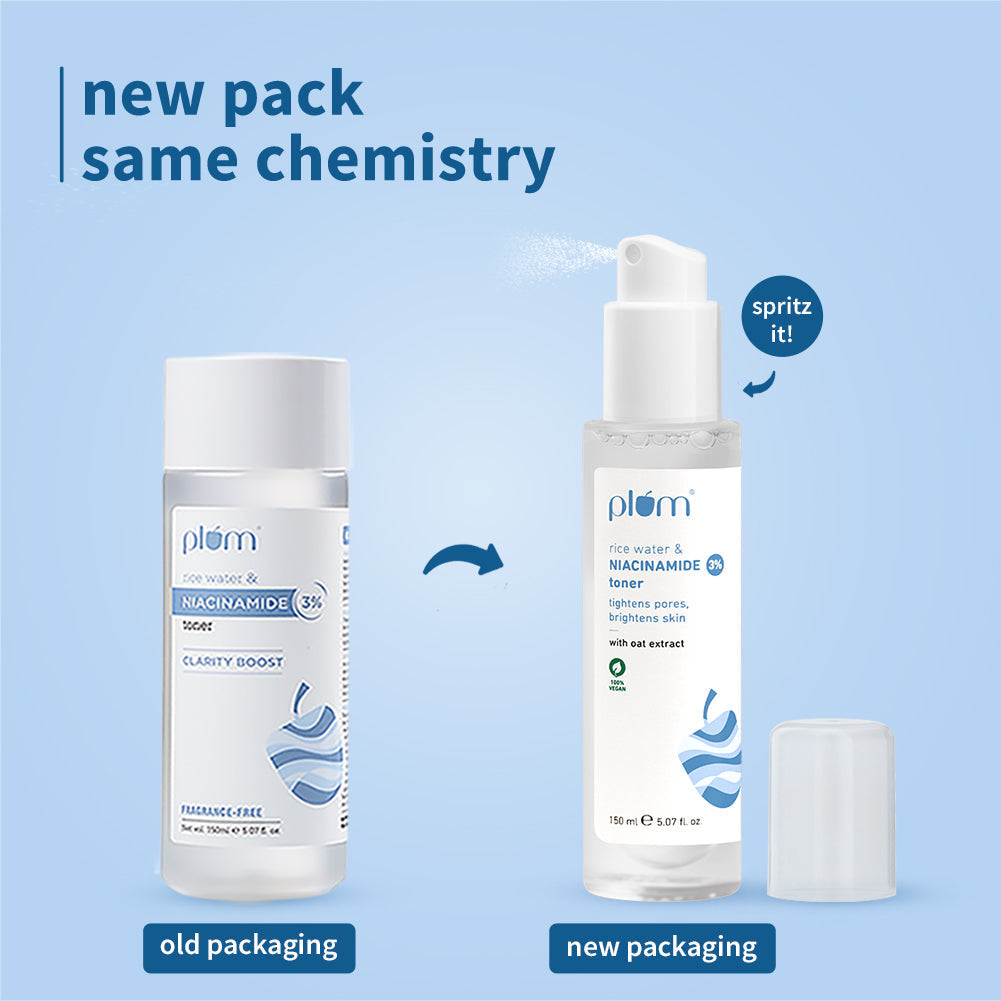 Niacinamide & Rice Water Toner for Bright Skin