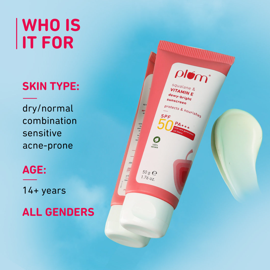 Squalane Vitamin E SPF 50 Dewy Sunscreen