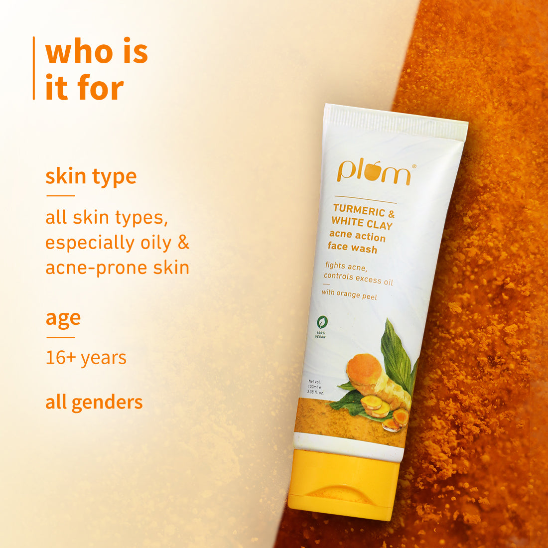 Turmeric and White Clay Face Wash for Acne