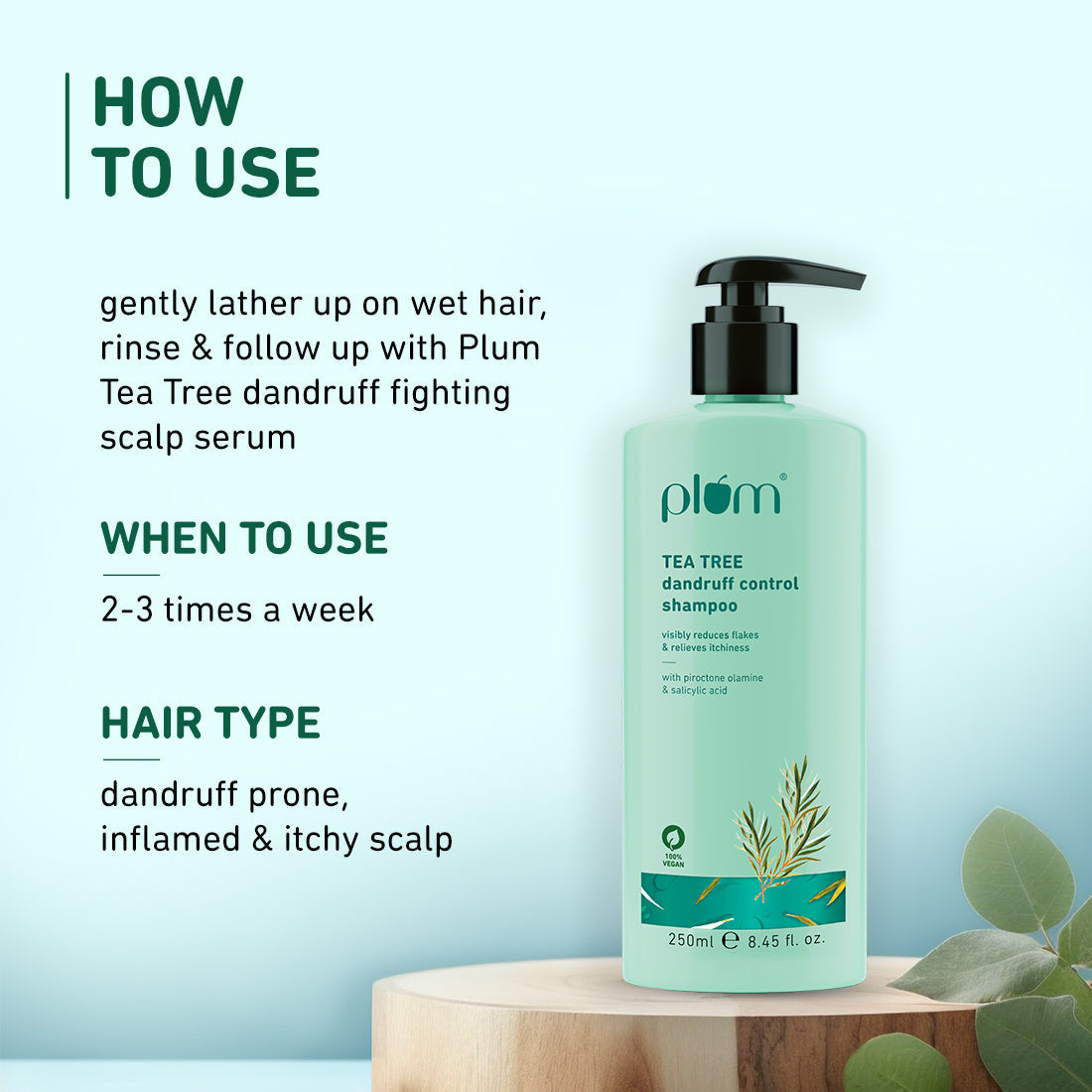 Dandruff Control Shampoo with Tea Tree