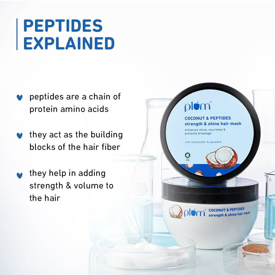 Coconut Hair Mask with Peptides for Shine