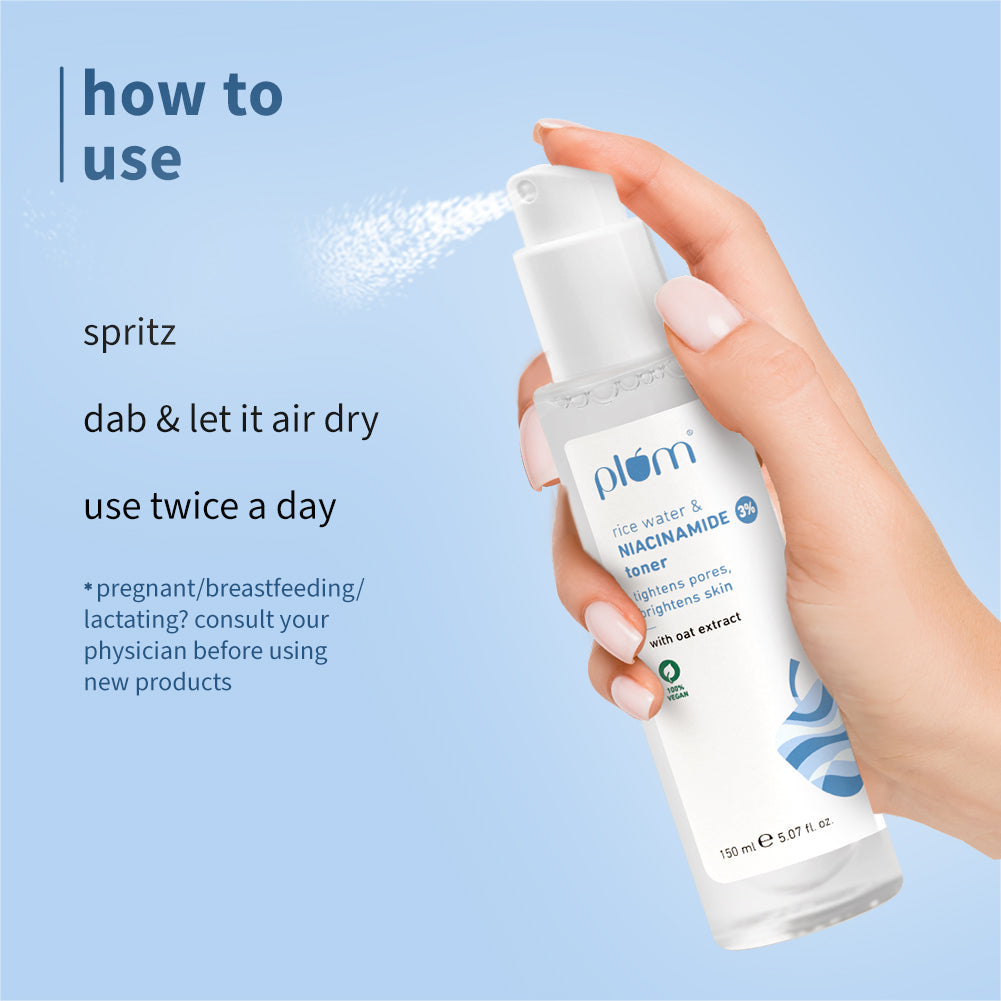 Niacinamide & Rice Water Toner for Bright Skin
