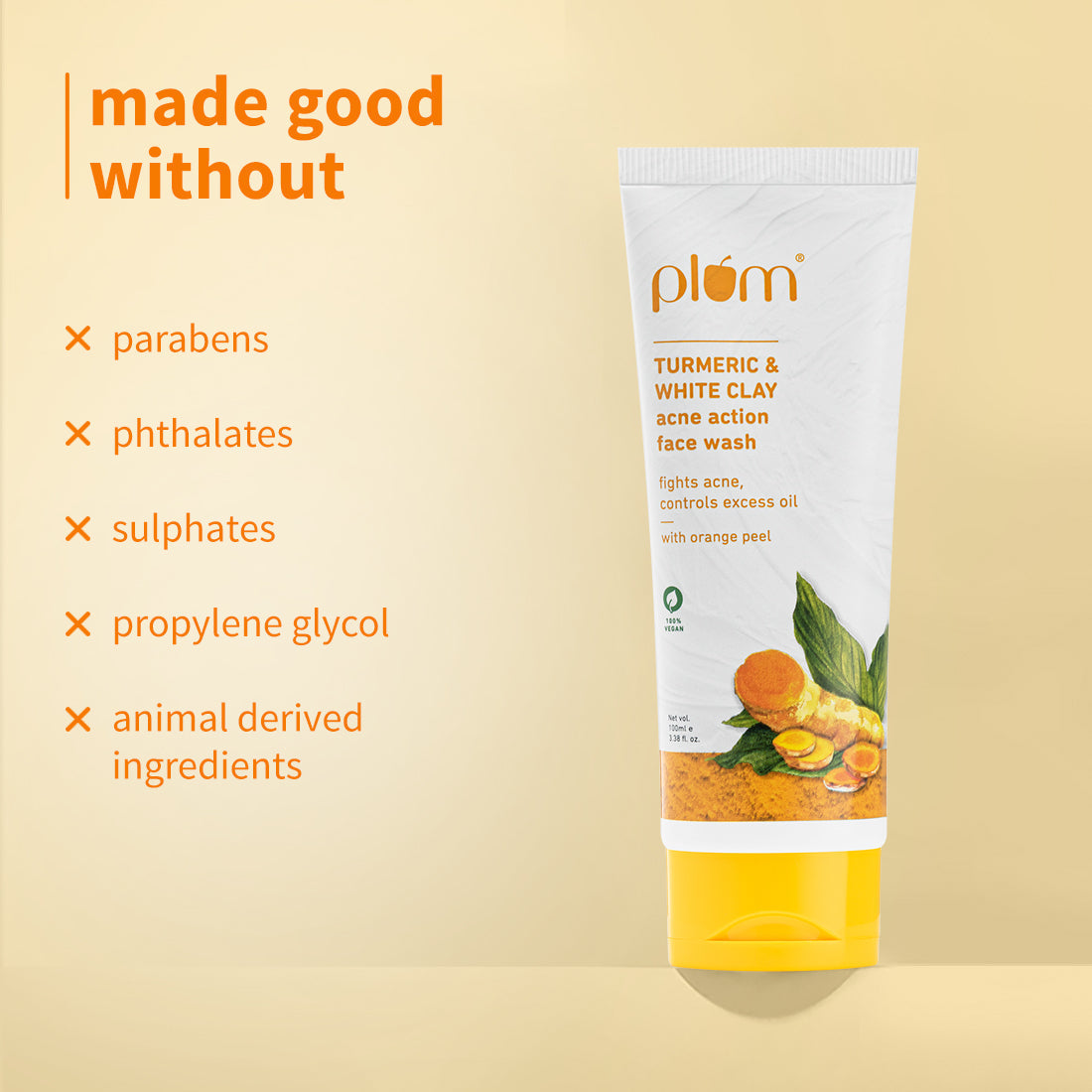 Turmeric and White Clay Face Wash for Acne