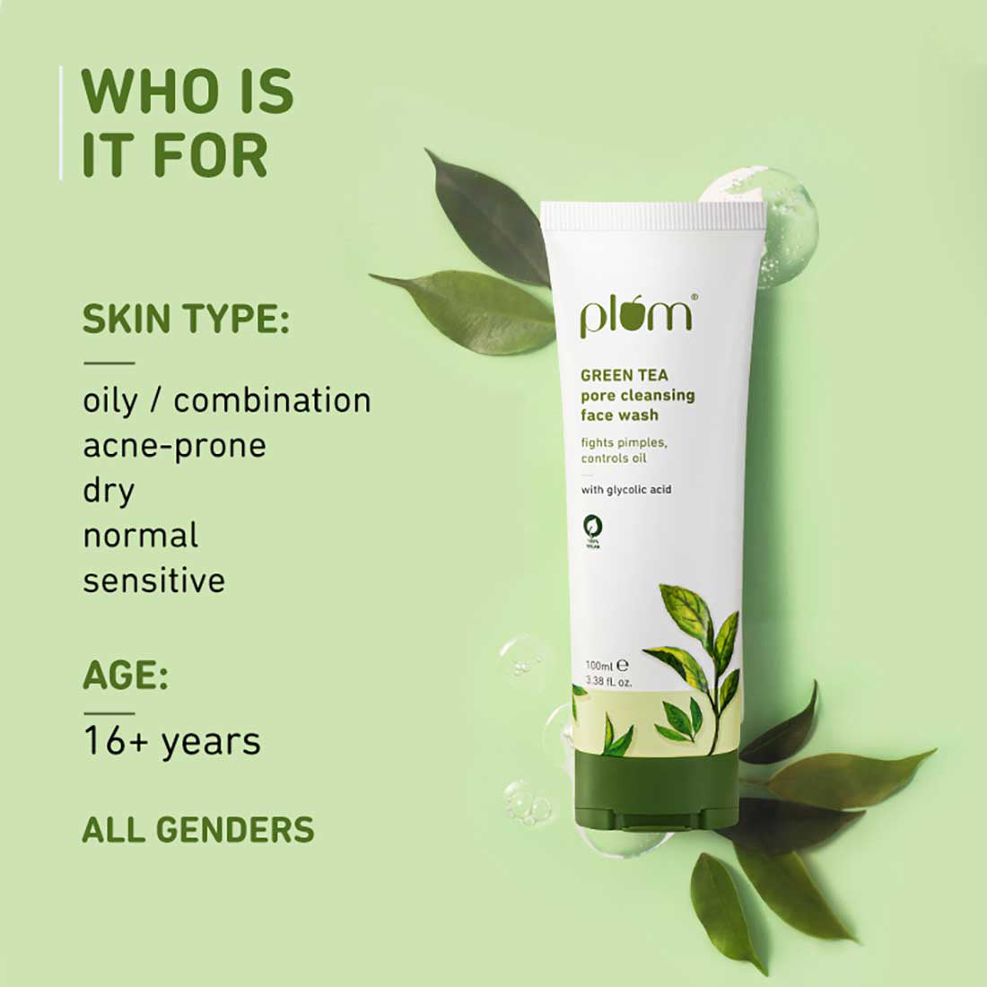 Pore Cleansing Face Wash with Green Tea