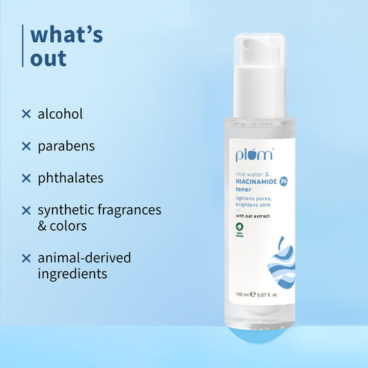 Niacinamide & Rice Water Toner for Bright Skin