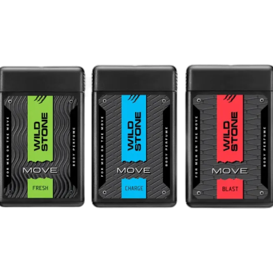 Fresh, Charge, Blast Long Lasting Pocket Perfume for Men, Pack of 3