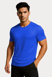 Men Solid Round Neck Polyester T-Shirt
