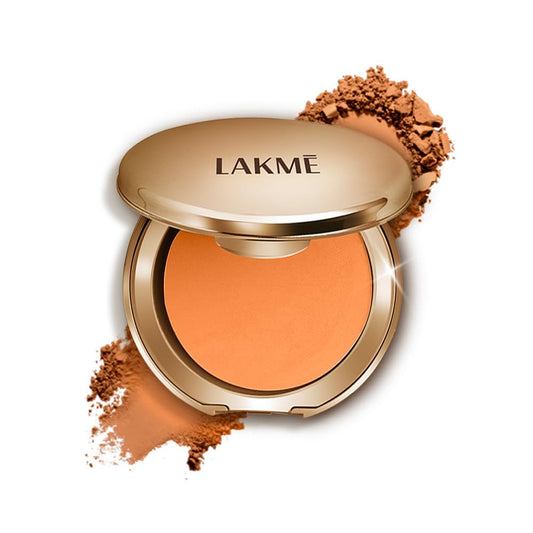 Lakme 9 to 5 Flawless Matte Complexion Compact Powder, Almond, Absorbs Oil, Conceals & Gives Radiant Skin - All Day Matte Finish Face Makeup, 8 g