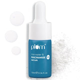Plum 10% Niacinamide Serum with Rice Water | Provides Clear, Glowing & Brightening Skin | for Acne Prone, Combination, Oily & Sensitive Skin | Oil Control & Anti Acne Face Serum for Women & Men | 10ml