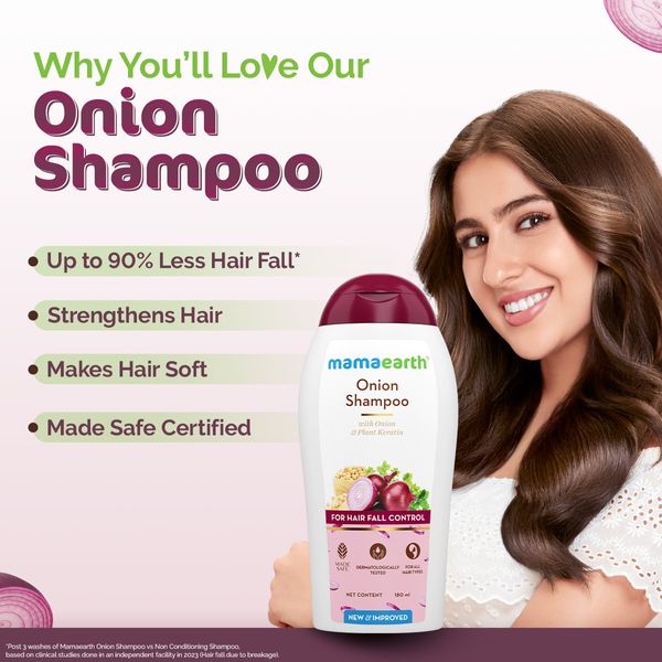 Onion Shampoo for Hair Growth & Fall Control