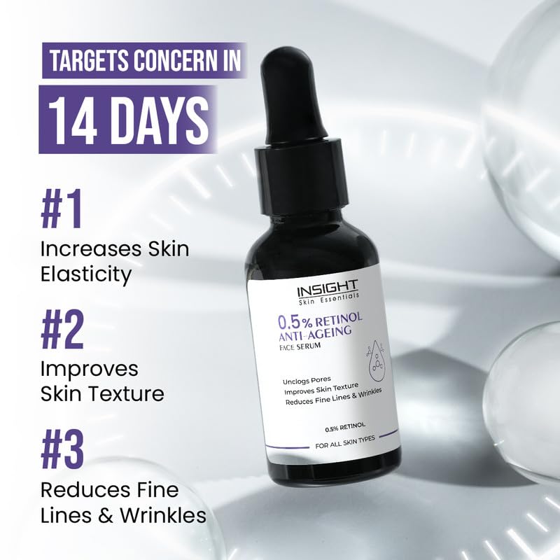 Insight Cosmetics 0.5% Retinol Anti-Ageing Face Serum, 30ml
