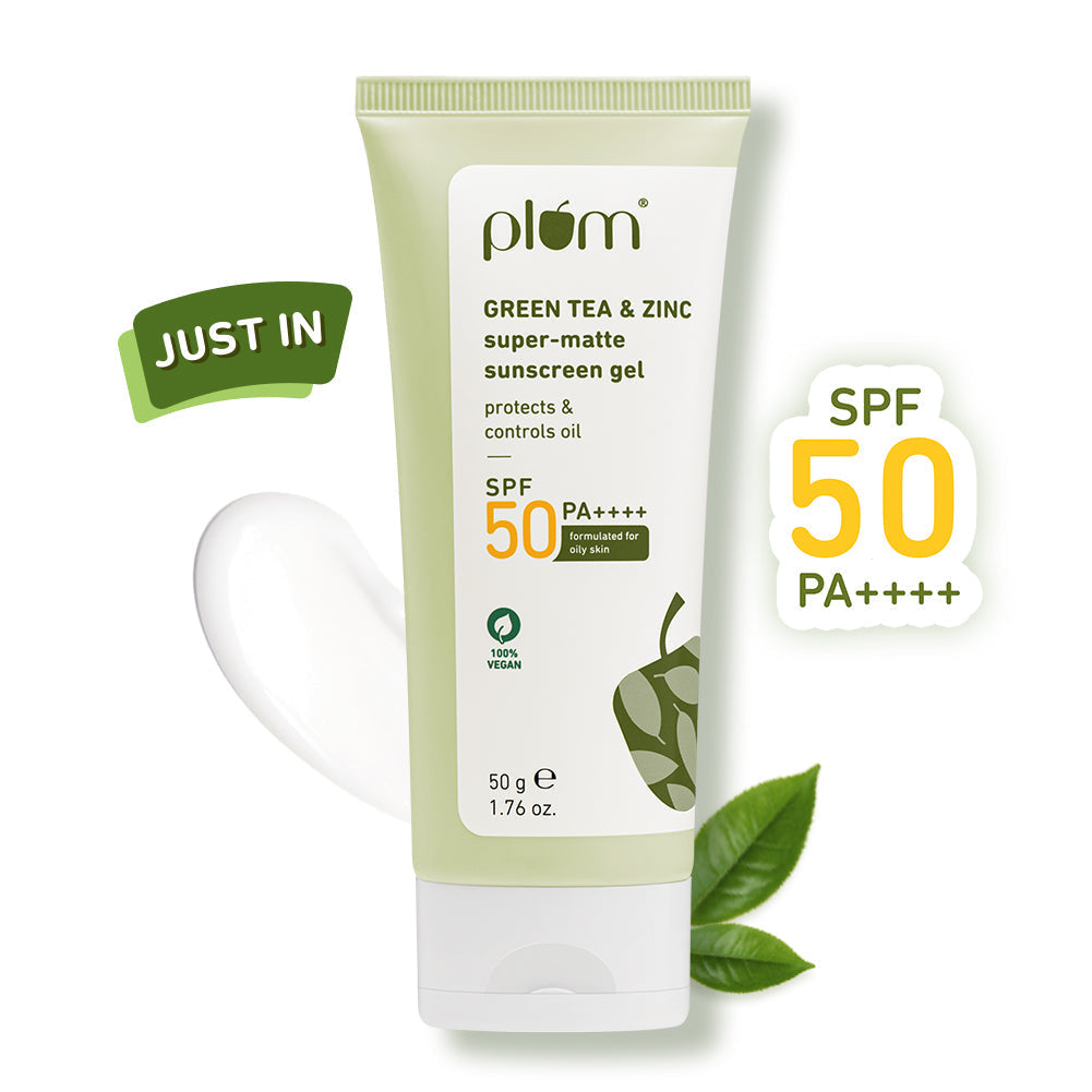 Green Tea Zinc Matte Sunscreen Gel for Oily Skin