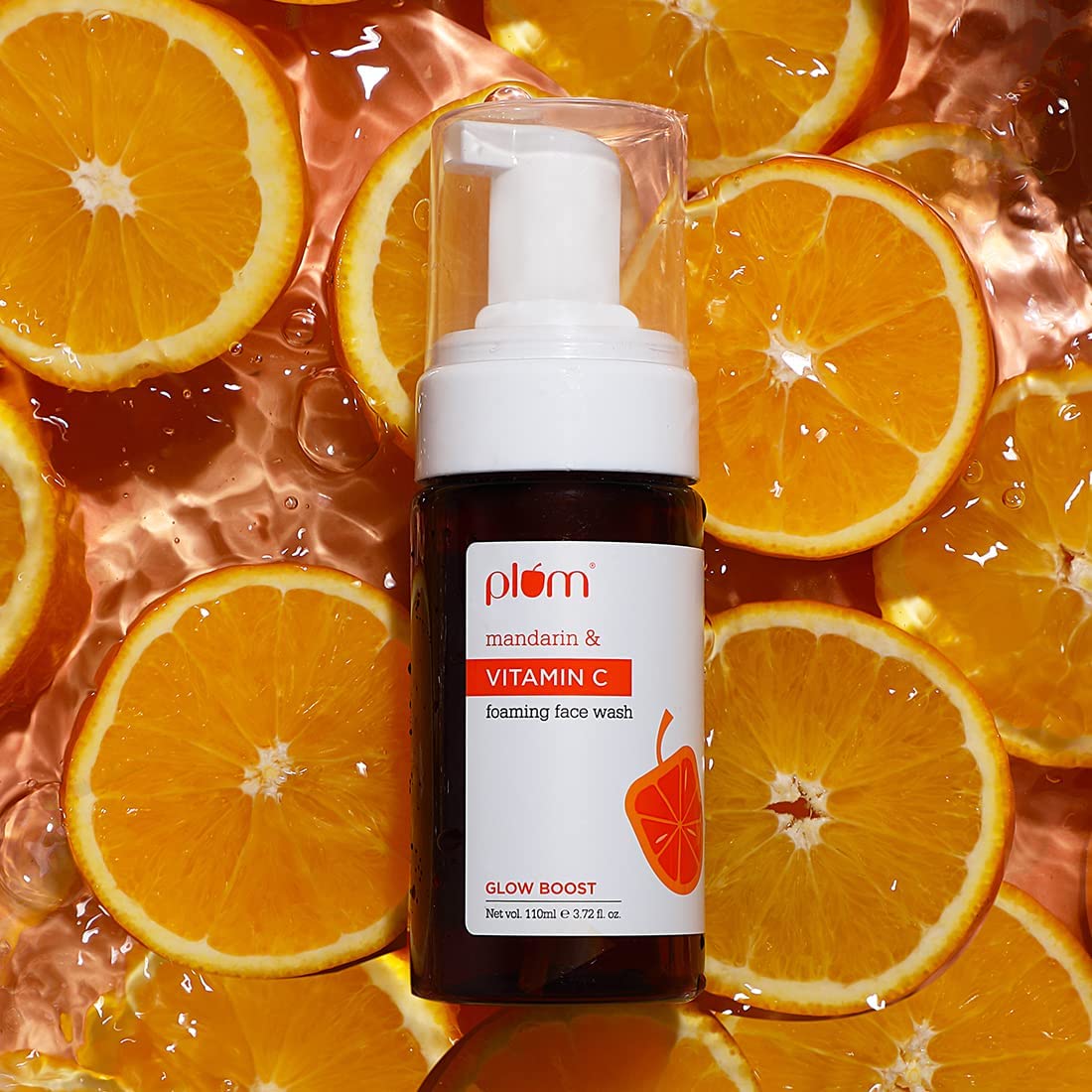 Plum Vitamin C Foaming Face Wash with Mandarin | For Glowing Skin | For Gentle Cleansing | For Hyperpigmentation & Dull Skin | Sulphate-Free | 100% Vegan