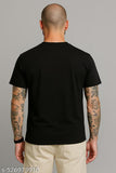 Black Cotton Graphic T-Shirt with 'Hello Genius' Design