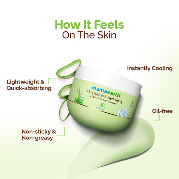 Aloe Refresh Hydrating Light Gel Moisturizer with Aloe Vera & Hyaluronic Acid for Hydrated Refreshed Skin