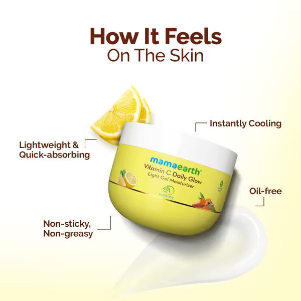Vitamin C Daily Glow Light Gel Moisturizer with Vitamin C & Turmeric for Skin Brightening