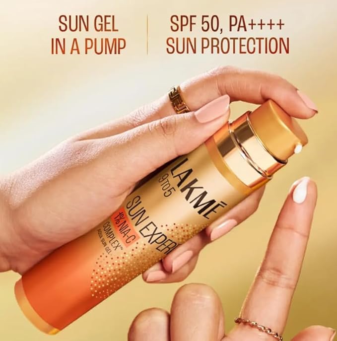 Sun Expert 5% Nia C water-light Sunscreen gel SPF 50 Pa++++ Best for Oily Skin | Even toned & Glowing Skin |Helps reduce pigmentation