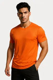 Men Solid Round Neck Polyester T-Shirt