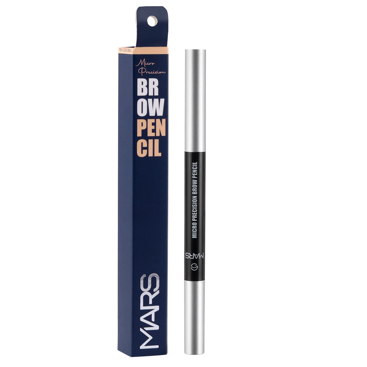 Mars 2 in 1 Micro Precision Eyebrow Pencil With Brush Brown, 4g (EB01-BRWN)
