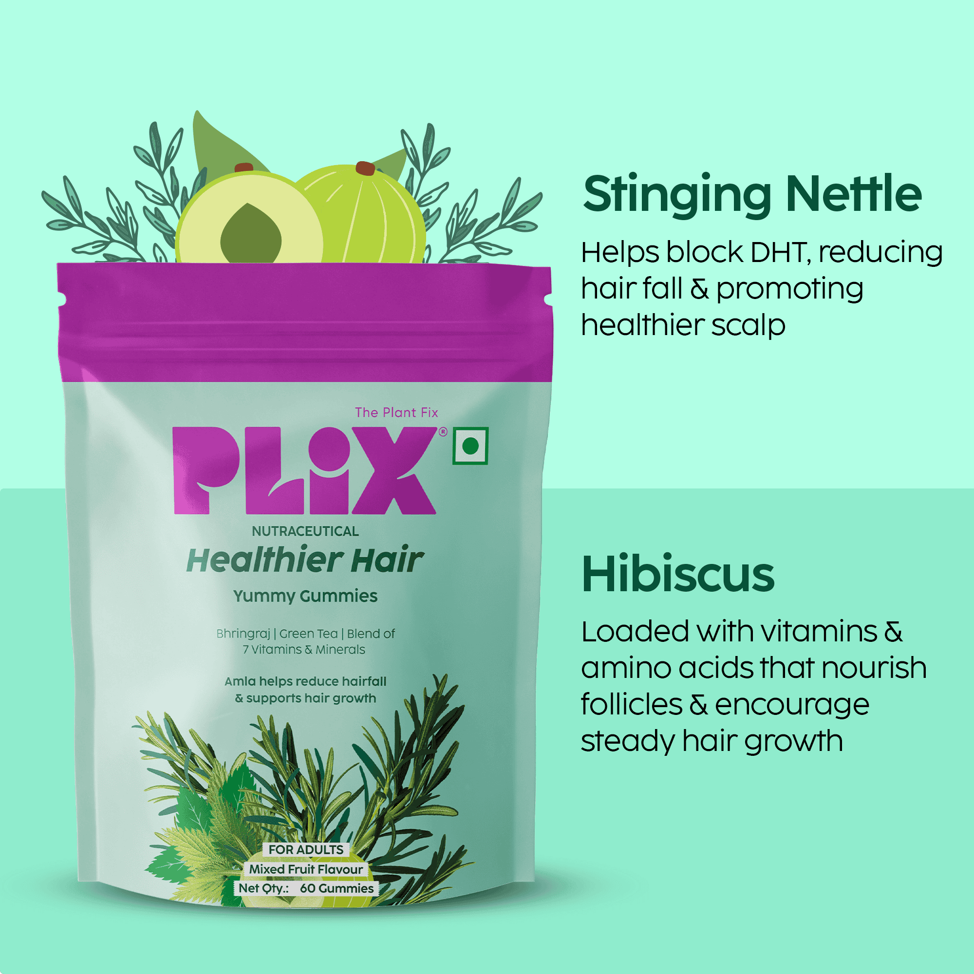 Gummies with Natural Extracts for Stronger Hair