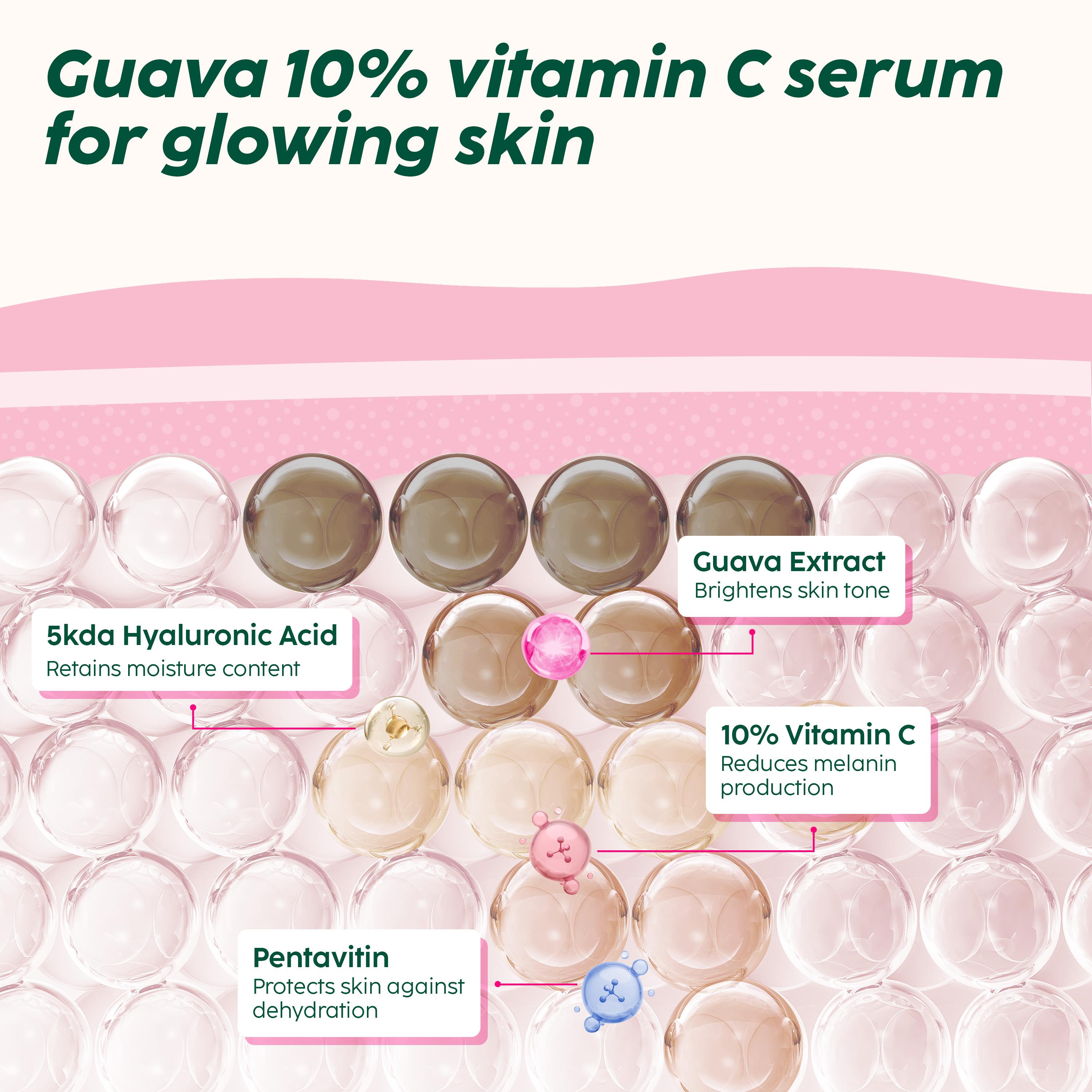Guava 10% Vitamin C Face Serum for Bright, Glowing Skin