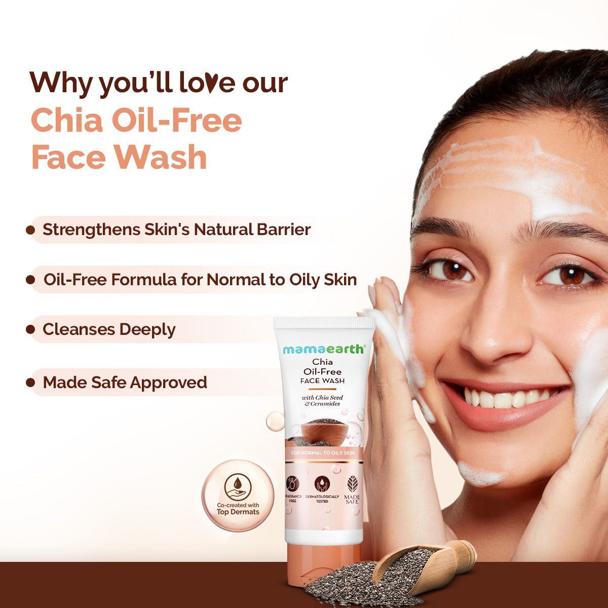 Chia Oil-Free Face Wash for Normal to Oily Skin