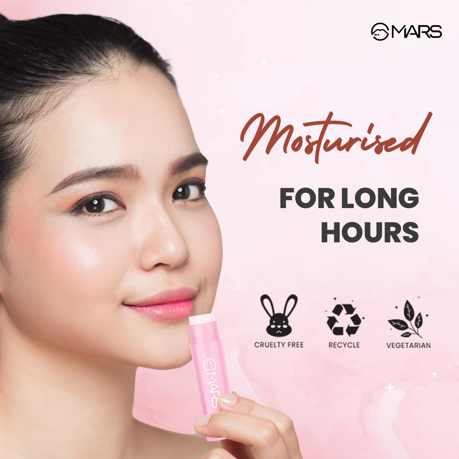 MARS Full of Water Sheer Tinted Lip Balm (4.2gm) (Cherry Love) | Enriched with Shea Butter | Hydration & Moisturising | Lightweight Formula