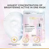 L'OREAL PROFESSIONNEL PARIS Glycolic Bright Glowing Serum Sheet Mask, Face Mask For Glowing Skin, 22 G