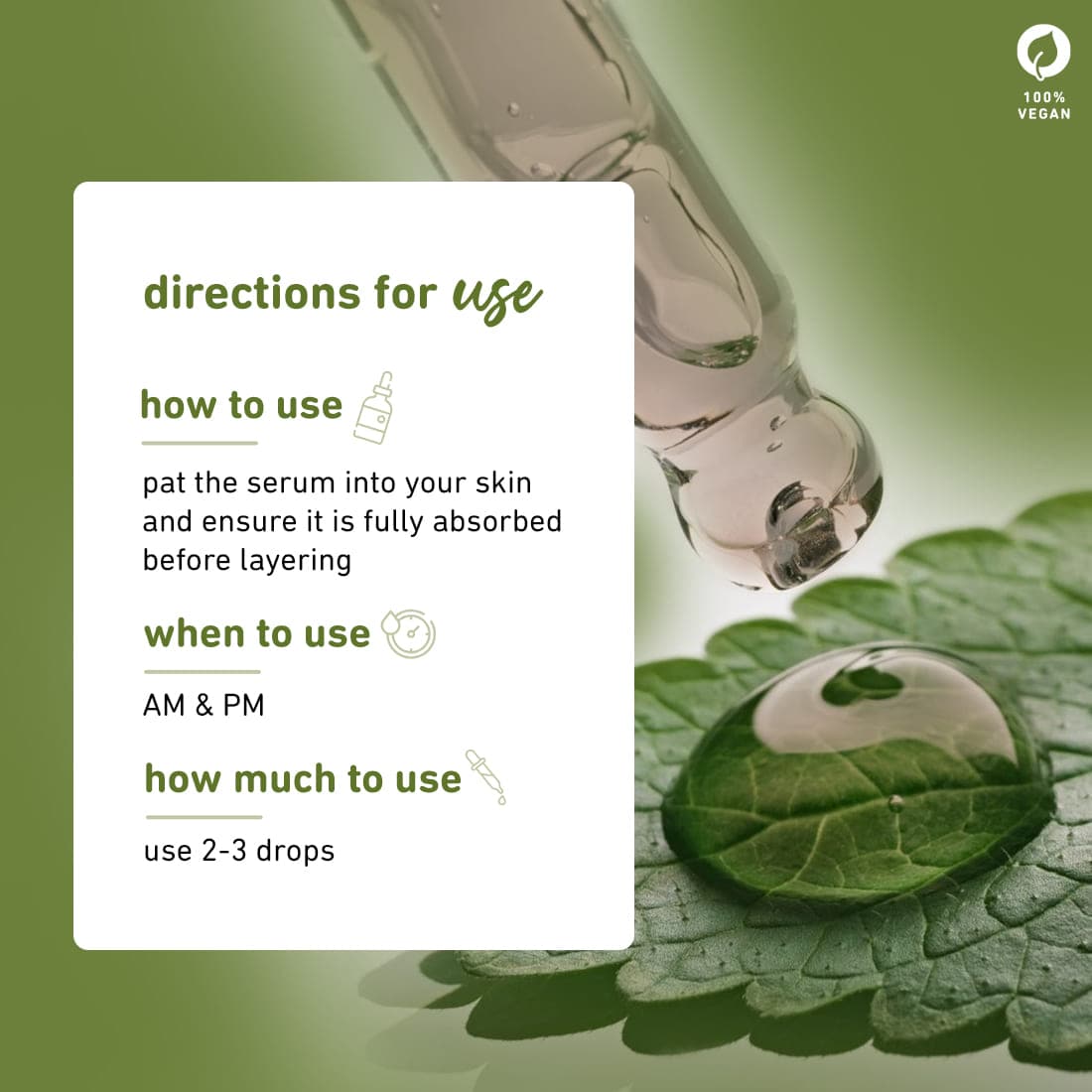 Face Serum with Green Tea for Acne Control