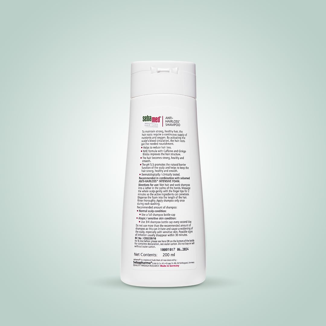 Sebamed Anti-hair Loss Shampoo - Clinically Proven To Reduce Hair Loss With NHE Formula & Caffeine Ph 5.5