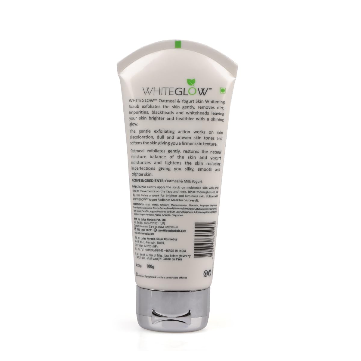 WhiteGlow Skin Brightening Oatmeal & Yogurt Scrub