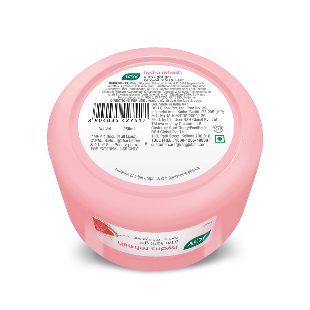 Ultra Light Oil Free Moisturizer Gel With Watermelon & Vitamin E