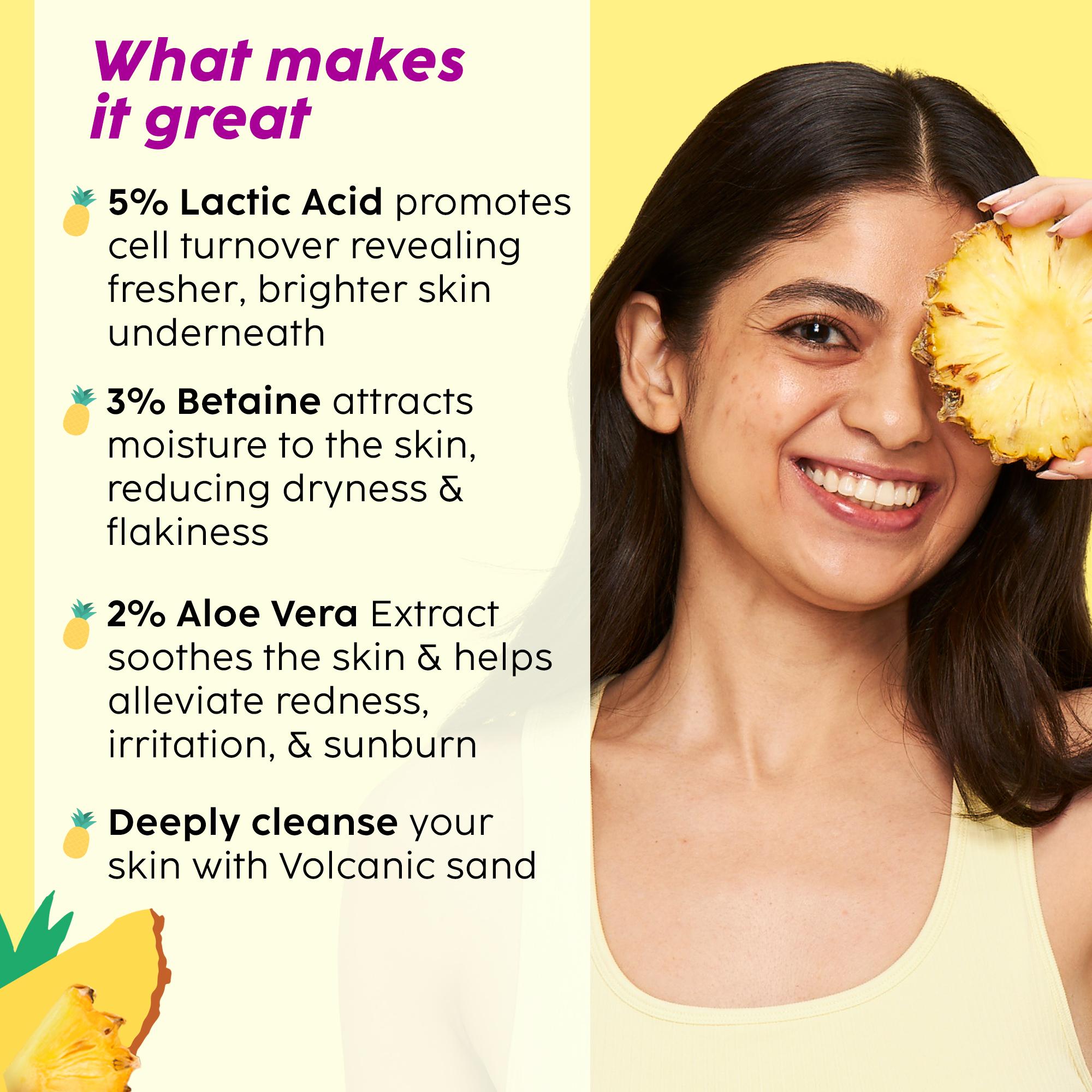 Exfoliating Body Wash with Lactic Acid for Dry Skin
