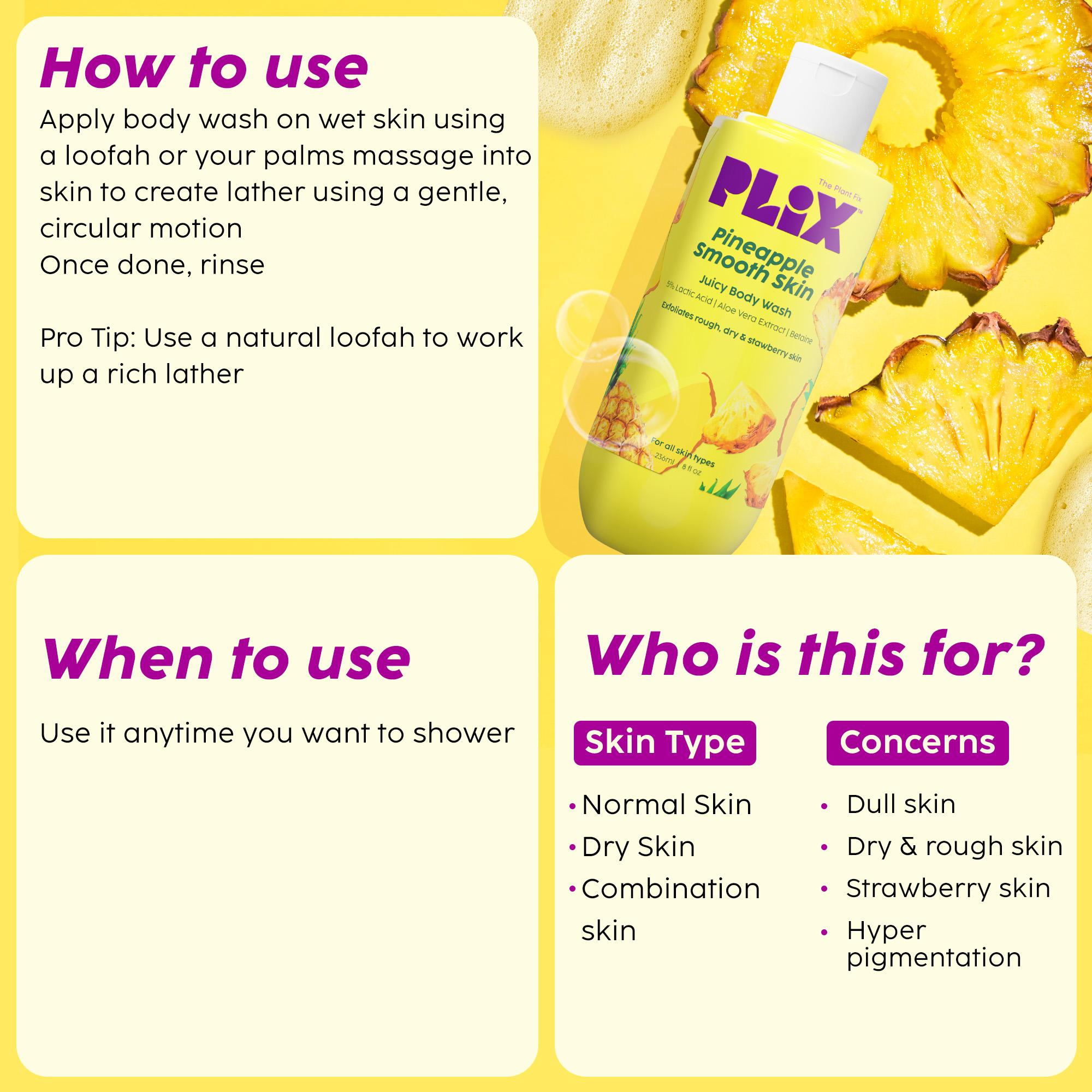 Exfoliating Body Wash with Lactic Acid for Dry Skin