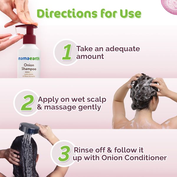 Onion Shampoo for Hair Growth & Fall Control