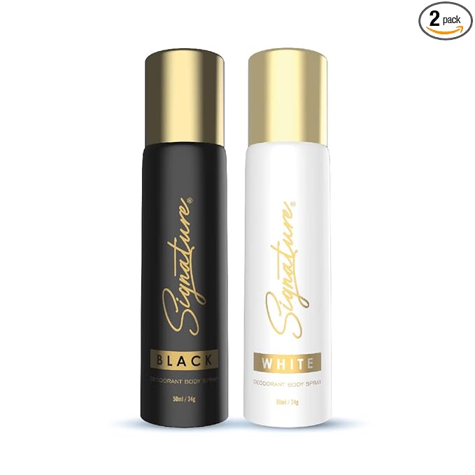 White & Black Deodorant Body Spray | For Men & Women | Elegant Fragrance | Long Lasting | Pack Of Two