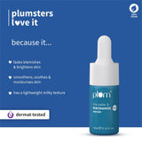 Plum 10% Niacinamide Serum with Rice Water | Provides Clear, Glowing & Brightening Skin | for Acne Prone, Combination, Oily & Sensitive Skin | Oil Control & Anti Acne Face Serum for Women & Men | 10ml
