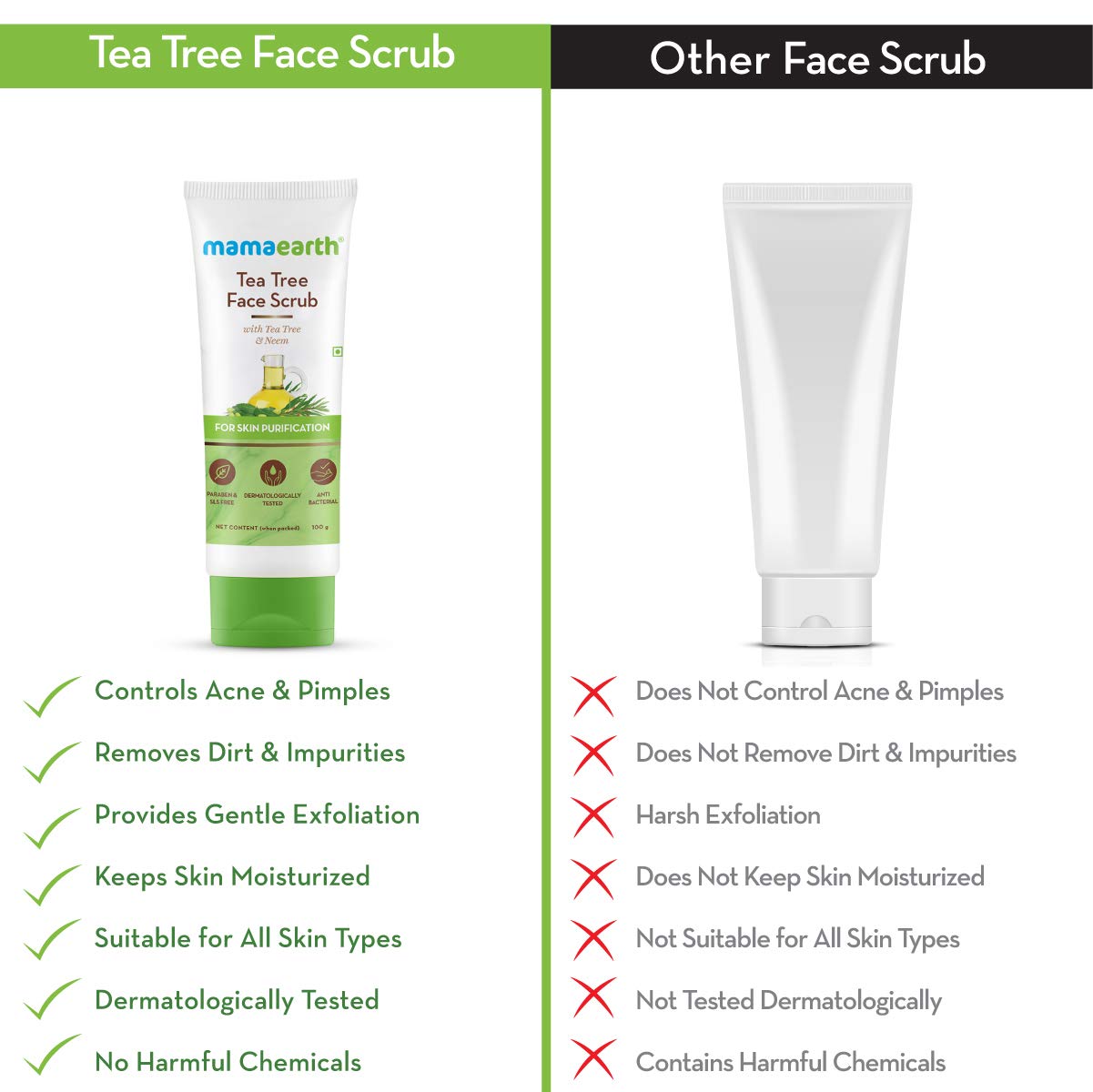 Tea Tree Face Scrub For Skin Purification