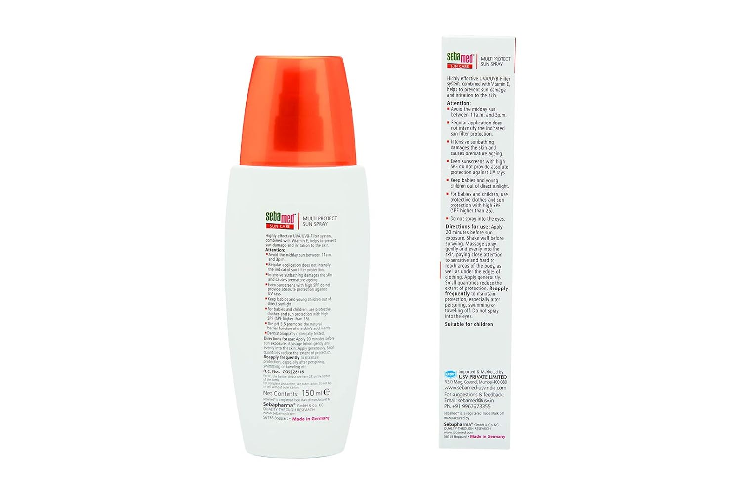 Sebamed Multi Protect Sun Spray SPF 30 PA+ - Lightweight & Easy-to-apply Sunscreen 150 Ml