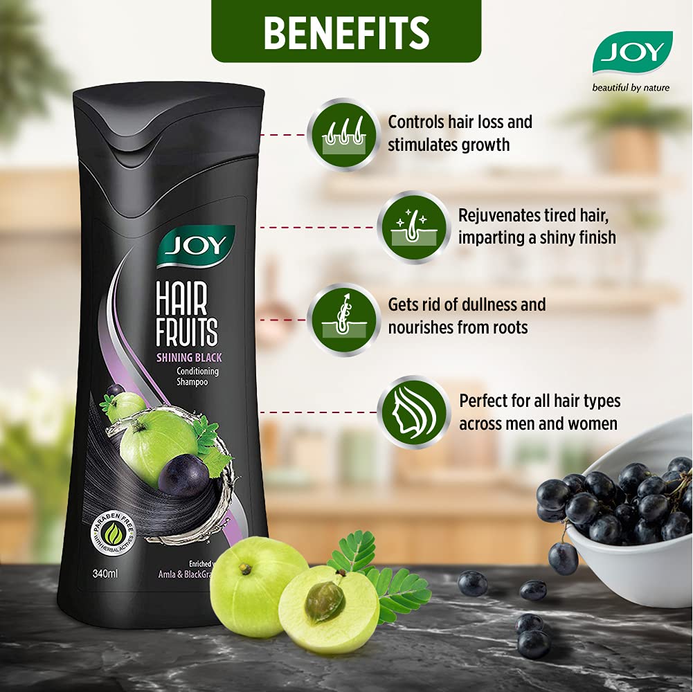 Shining Black Conditioning Shampoo With Amla & Black Grapes