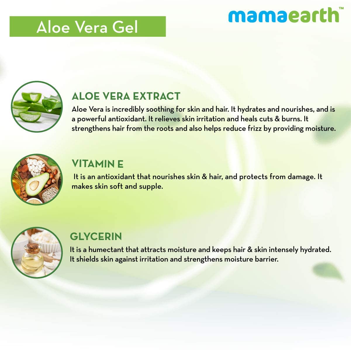 Aloe Vera Gel With Vitamin E For Skin & Hair